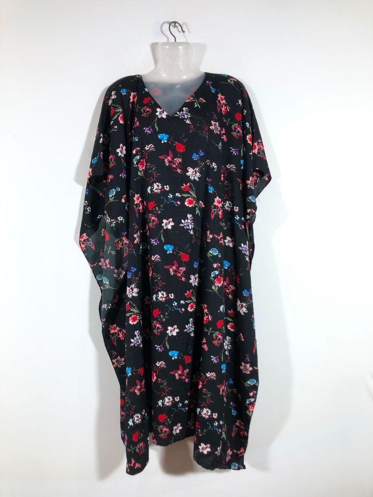 Floral Print Kaftan Dress