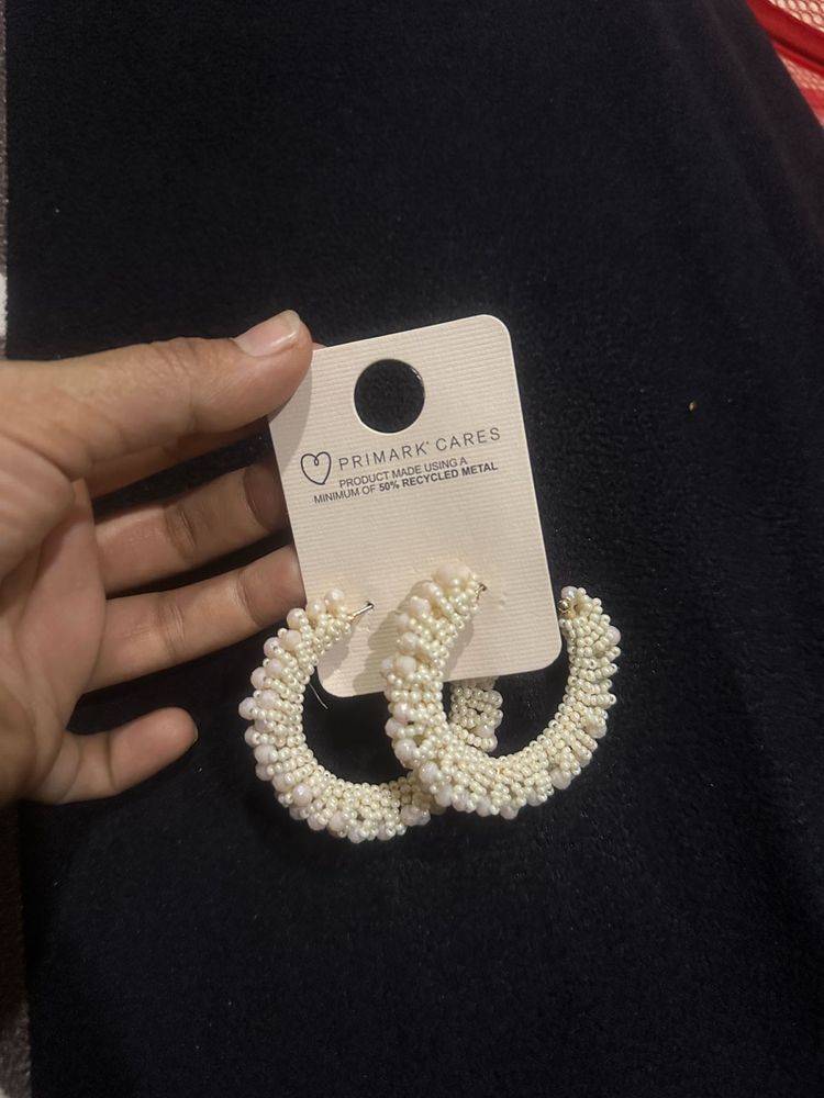 Primark Beaded Hoop Earrings