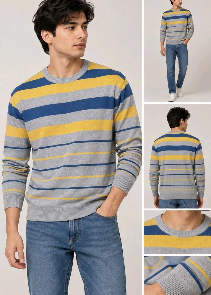 Men's Striped Crewneck Sweater
