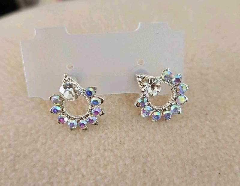 Sparkling Circle Earrings