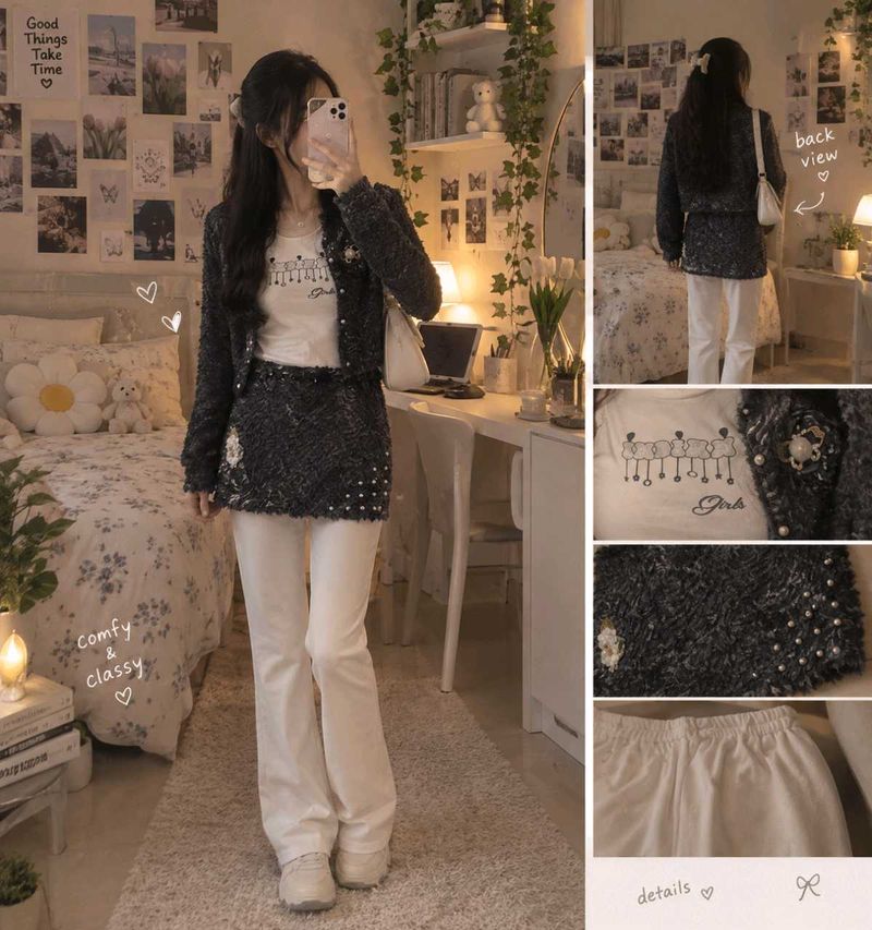Chic Tweed Co-ord Set for Women