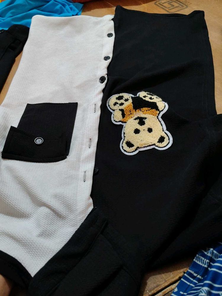 Cute Teddy Bear Split Top