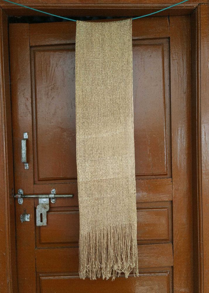 Golden  party wear Fringed Dupatta