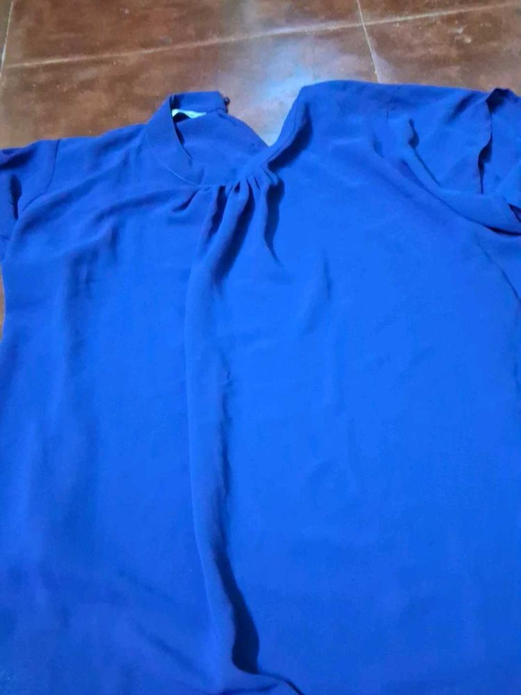 Vibrant Blue Casual Top