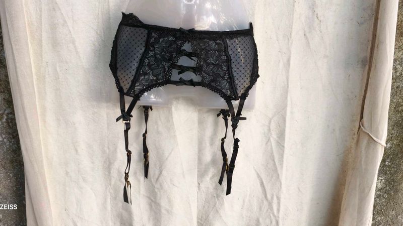 8249. Black garter belt