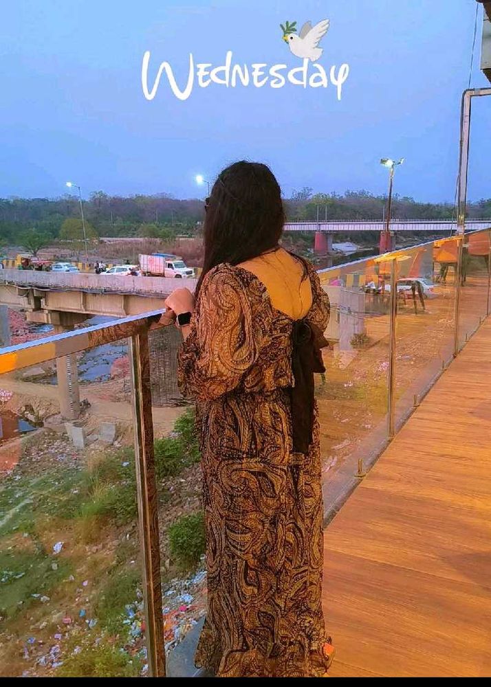 Boho Print Maxi Dress New skirt with top