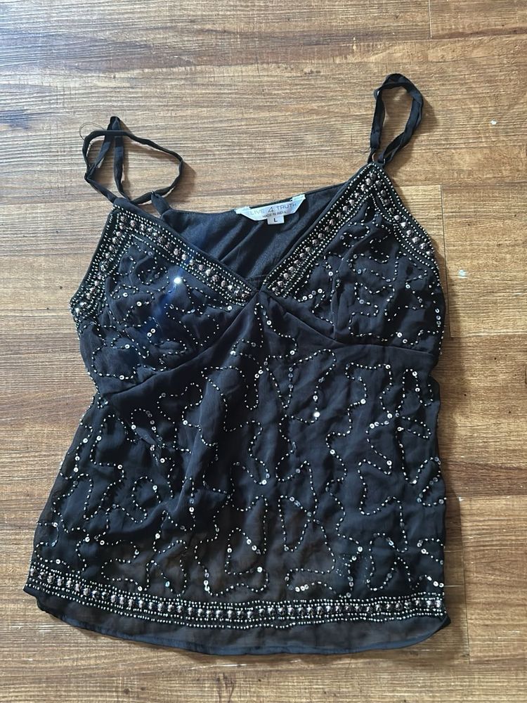 Sparkly Embellished Cami Top