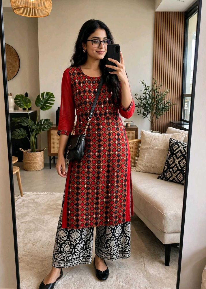 Stylish Red Kurta