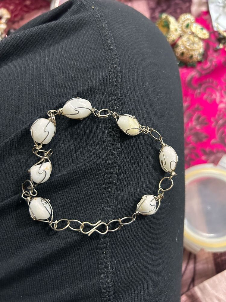 Unique White Stone Bracelet