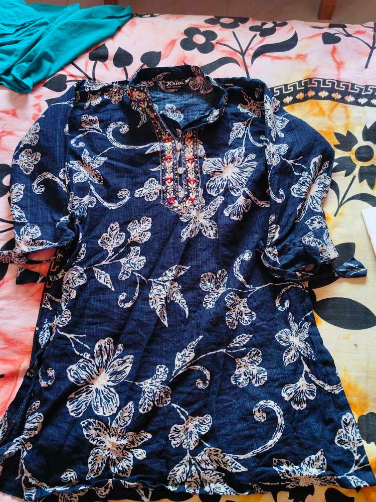 Blue Floral Kurti