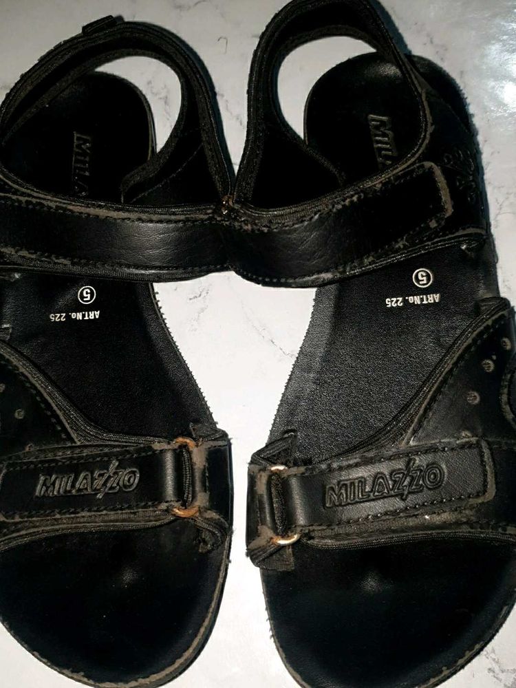 Black Milazzo Sandals Size 5