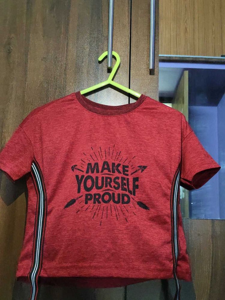 🔥Sport round neck Crop tshirt