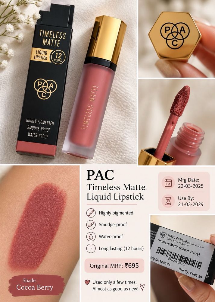 PAC Timeless Matte Liquid Lipstick - Cocoa Berry