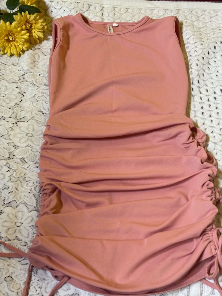 Sleeveless Ruched Bodycon Dress