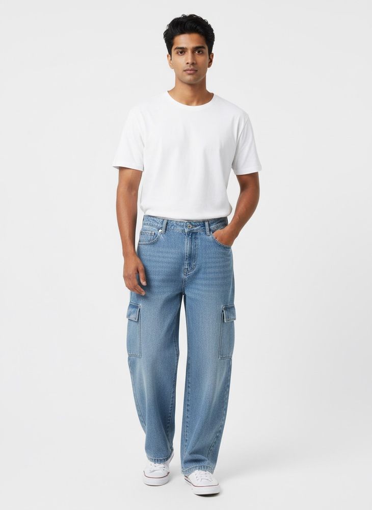 Cargo Wide Leg Jeans