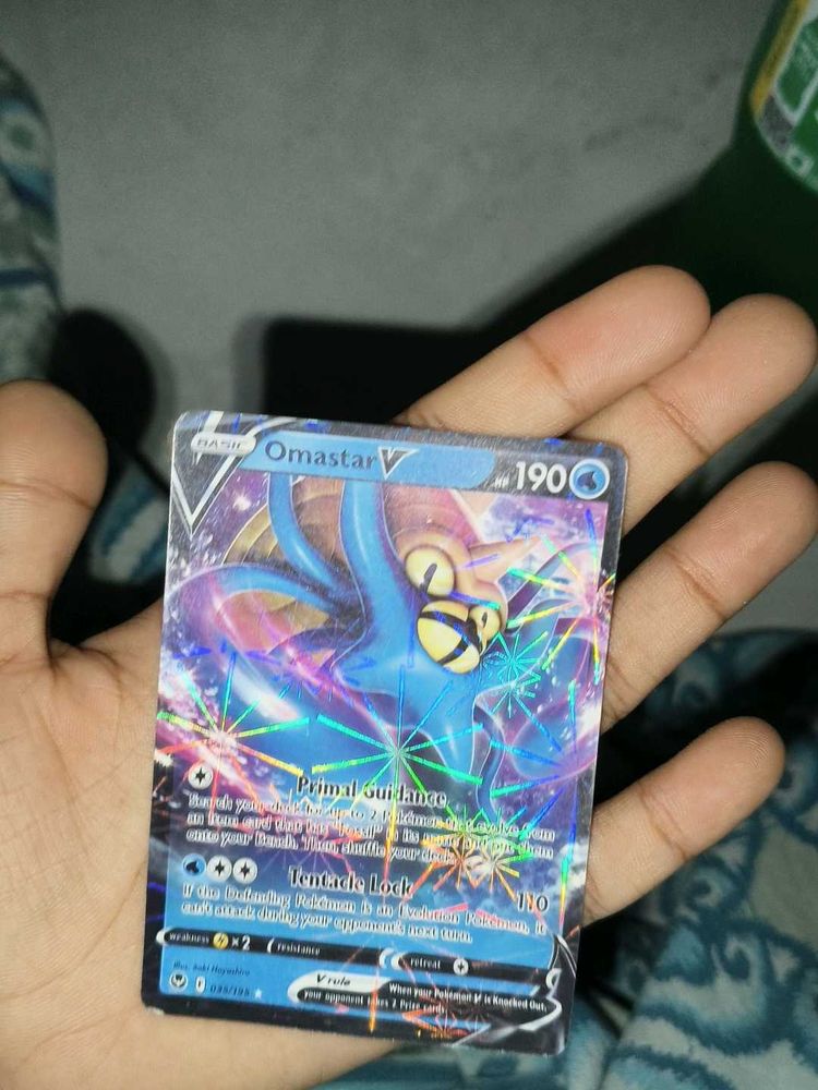 Pokemon Omastar V Trading Card