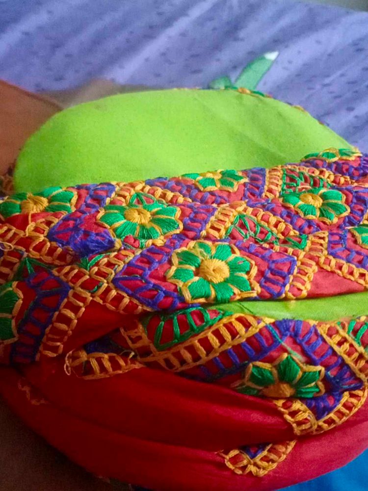 Vibrant Embroidered unisex paghdi (hat)