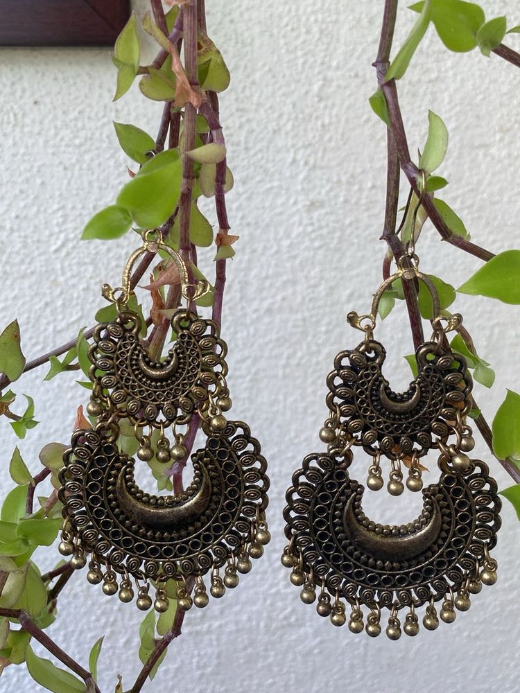 Boho Ethnic Jhumka Earrings
