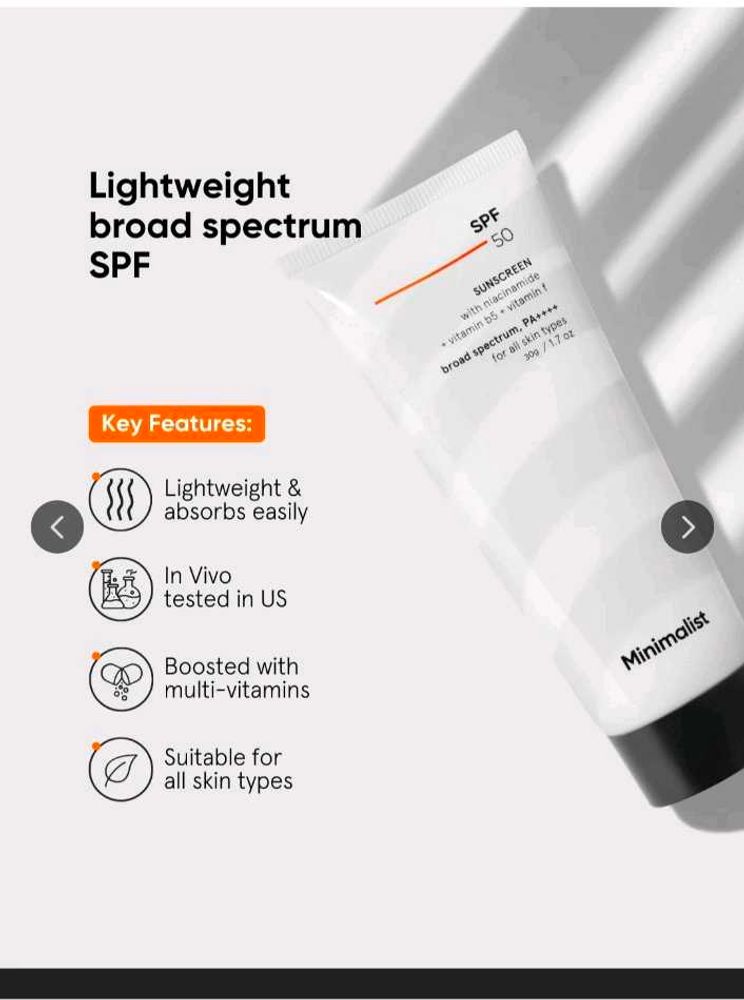 Minimalist SPF 50 Sunscreen