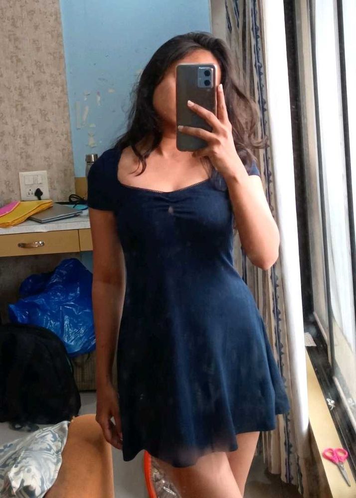 Navy Blue Mini Dress(H&amp;M)
