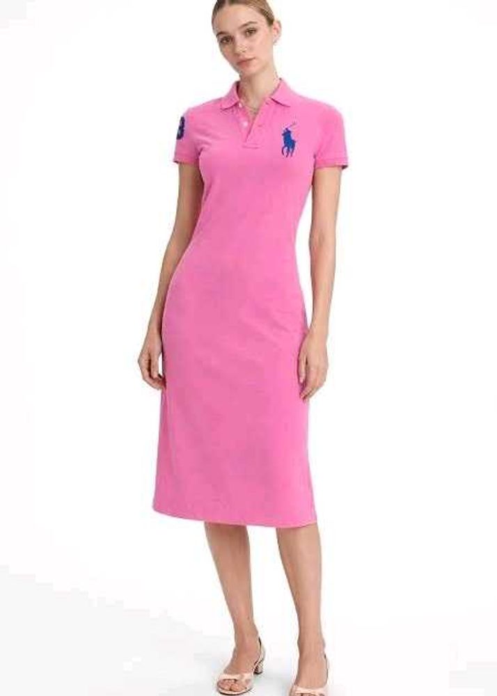 Ralph Lauren Pink Polo Dress with Logo