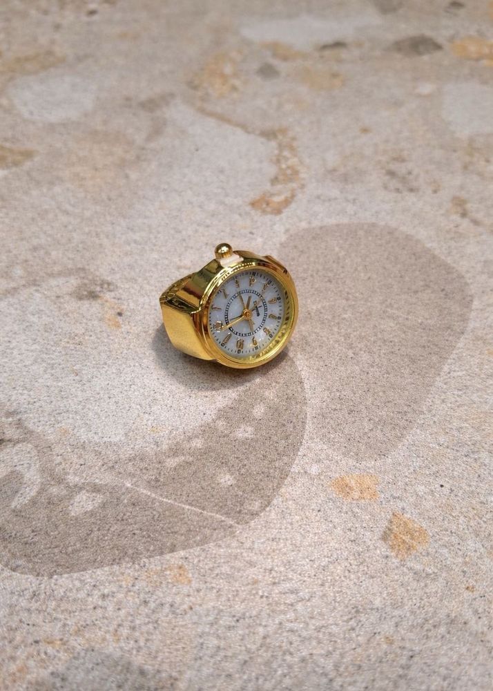Unique Gold Tone Ring Watch