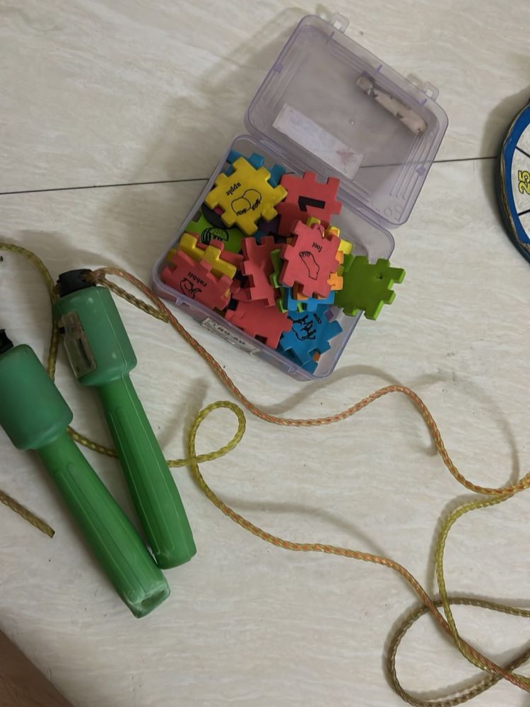 Kids Jump Rope &amp; Foam Puzzles