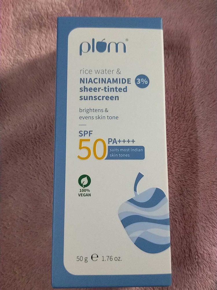 Plum Rice Water &amp; Niacinamide Sheer-Tinted Sunscre