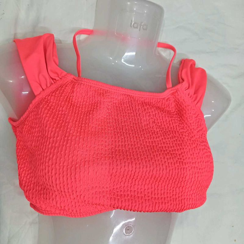 Neon Smocked🪔 Bikini Top