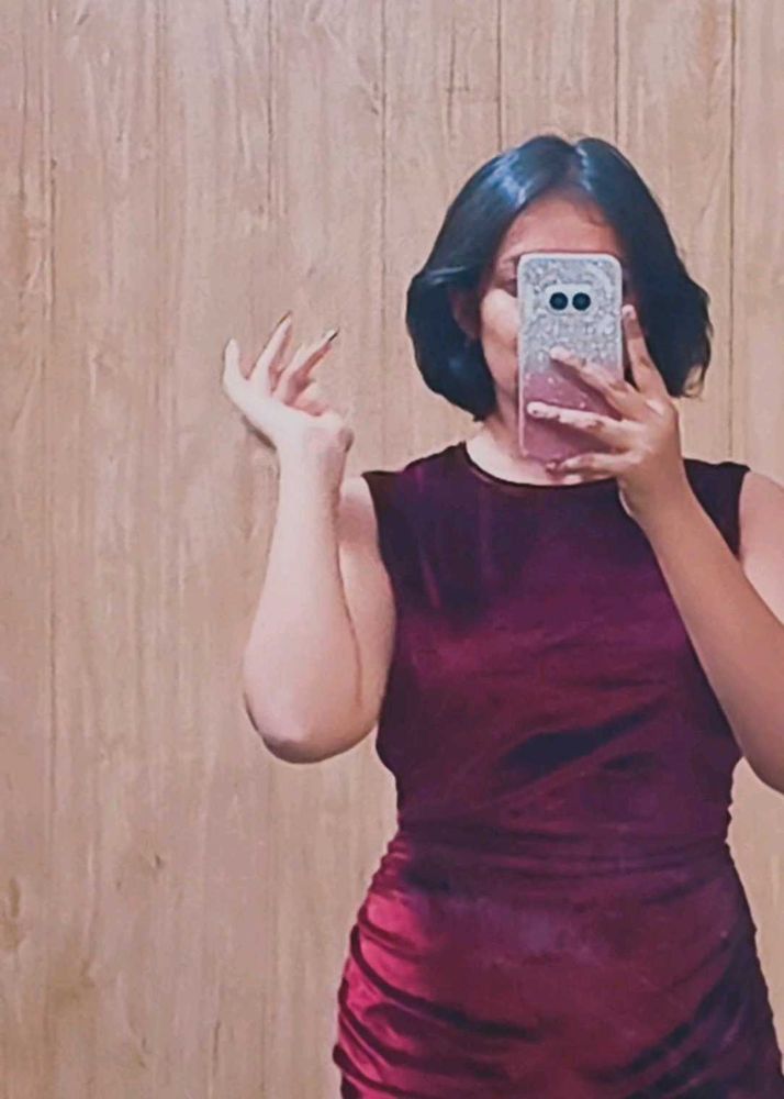 ♥️♥️Velvet Ruched Bodycon Dress