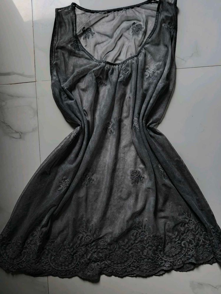 Sheer Embroidered Night dress / Top