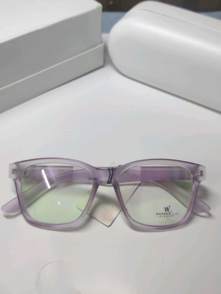 Stylish Purple Square Frame Glasses