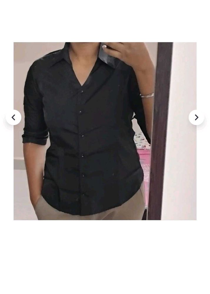 Classic Black Button-Up Shirt