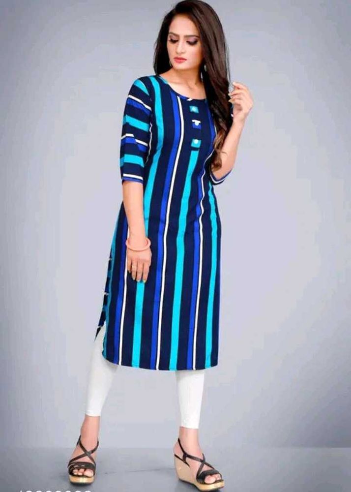 Stylish Blue Striped Kurta