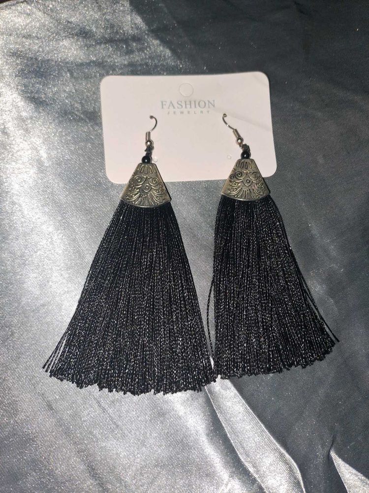 Black Tassel Earrings