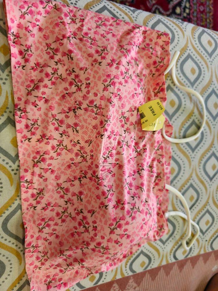 Pink Floral Sports Bra
