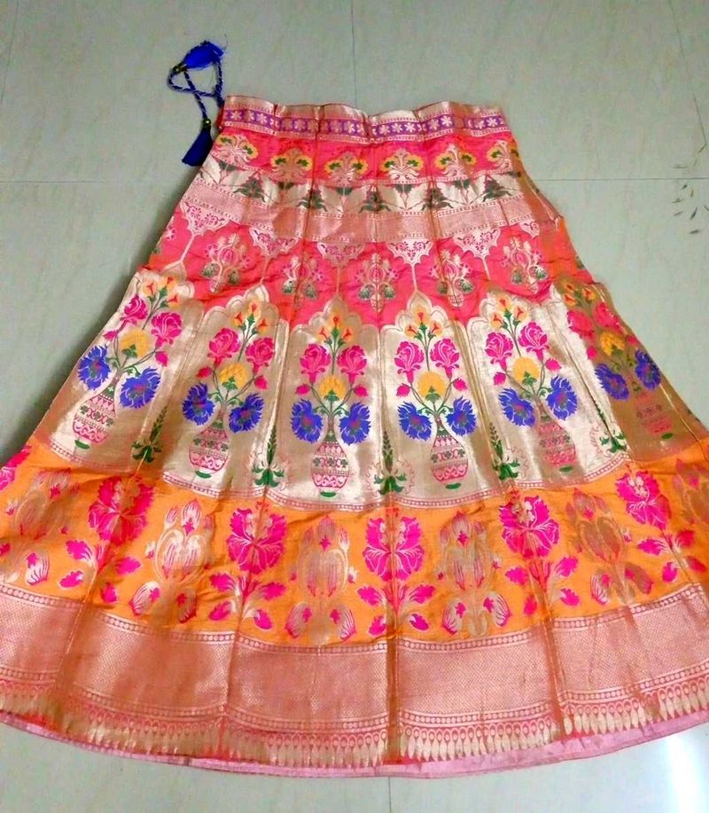 Vibrant Brocade Ethnic Skirt