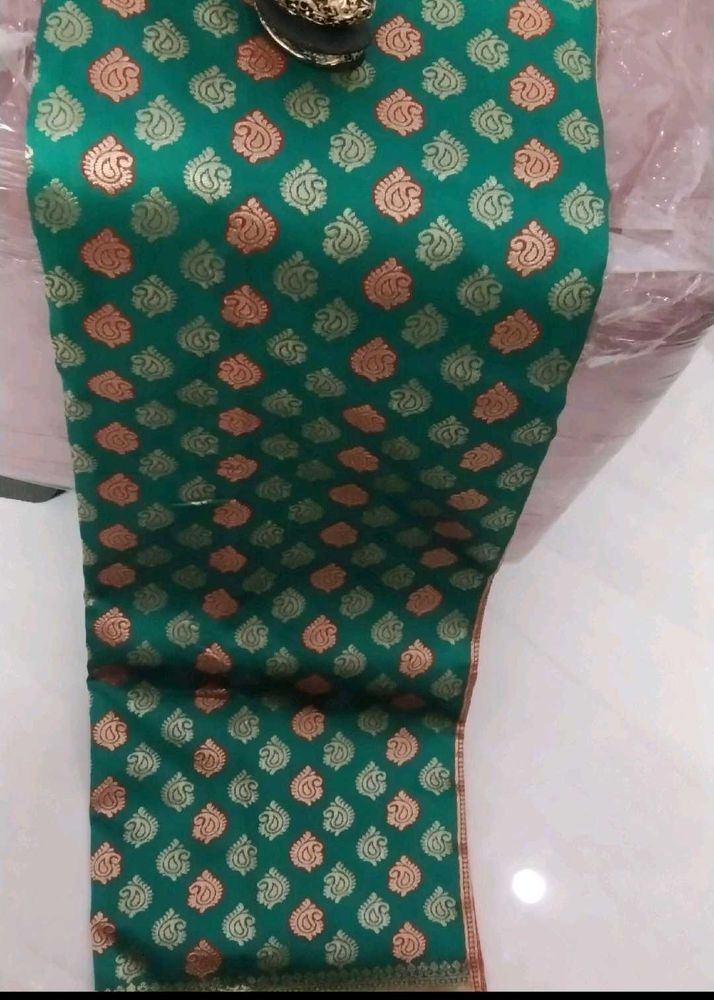 Elegant Green Brocade Saree