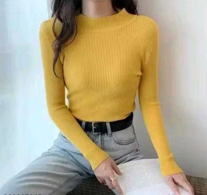 Mustard Turtleneck Long Sleeve Top S size