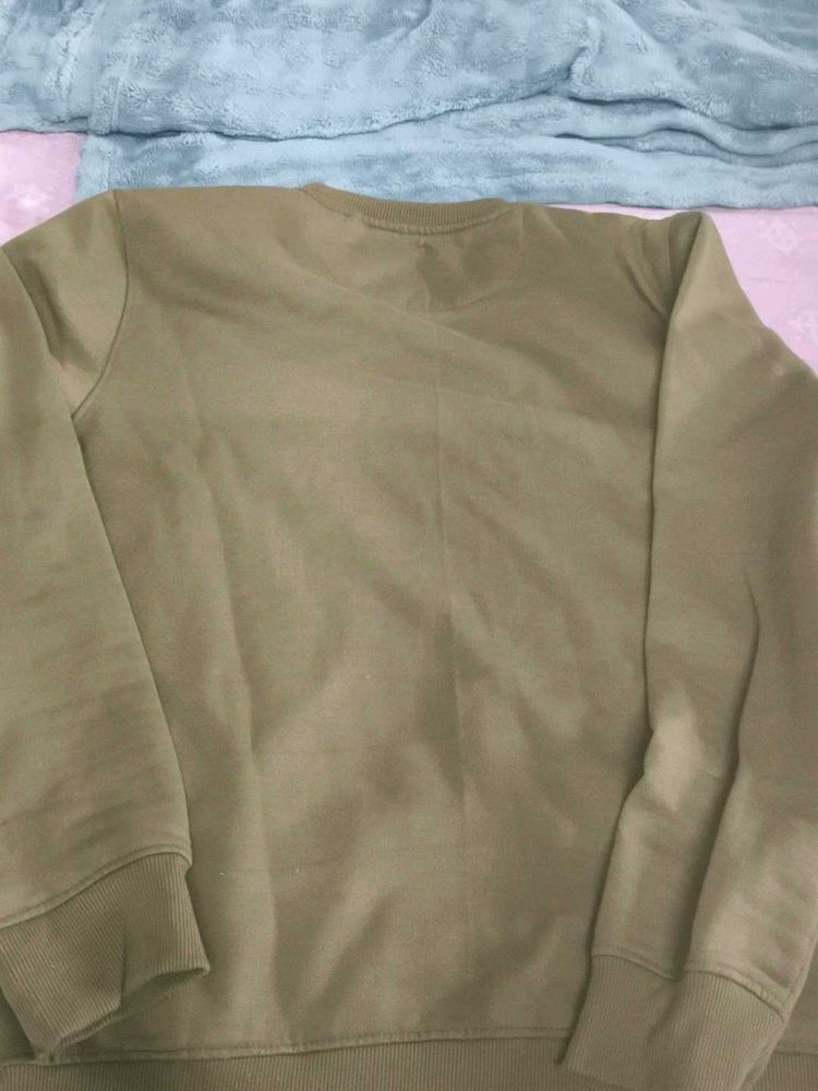 Olive Green Crew Neck Sweatshirt