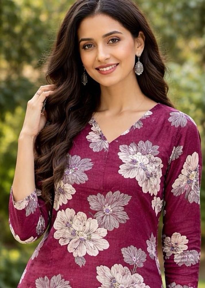 Floral Print Kurta