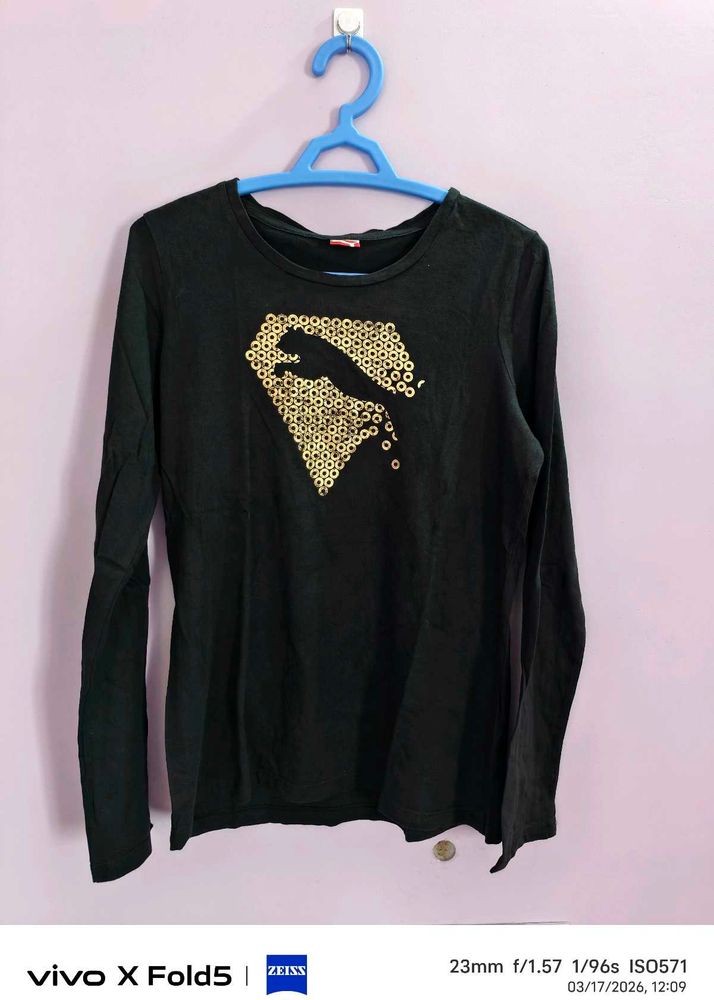 Puma Rich Black T shirt dimond shaped logo