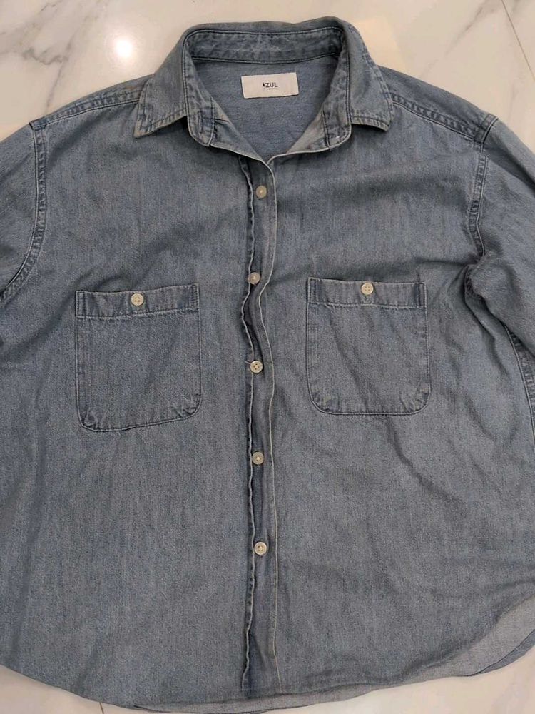 Classic unisex Blue Denim Shirt
