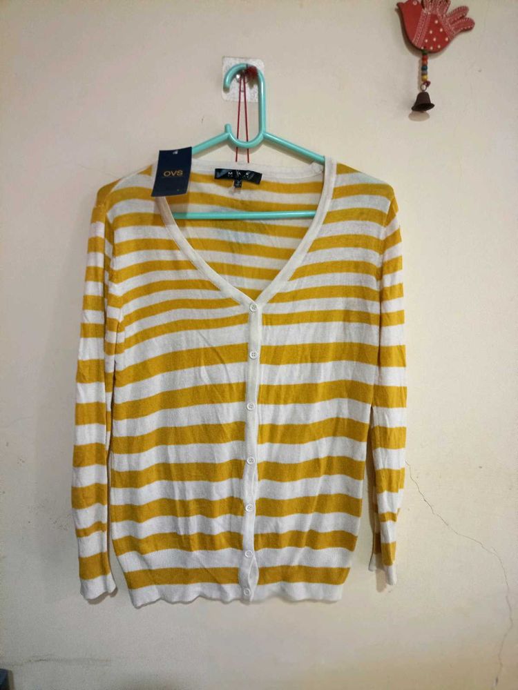 NWT OVS Striped Pure Cotton Cardigan