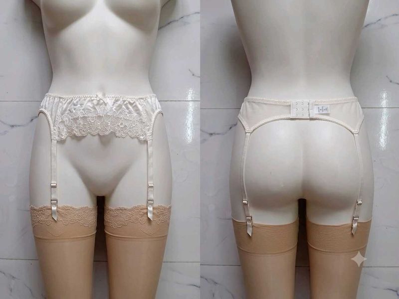 Lace Trimmed Garter Belt(1400)