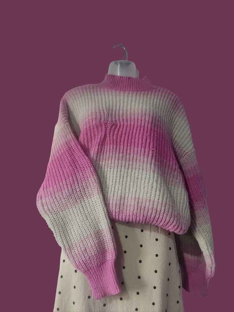 Turtle Neck Knitted Sweater
