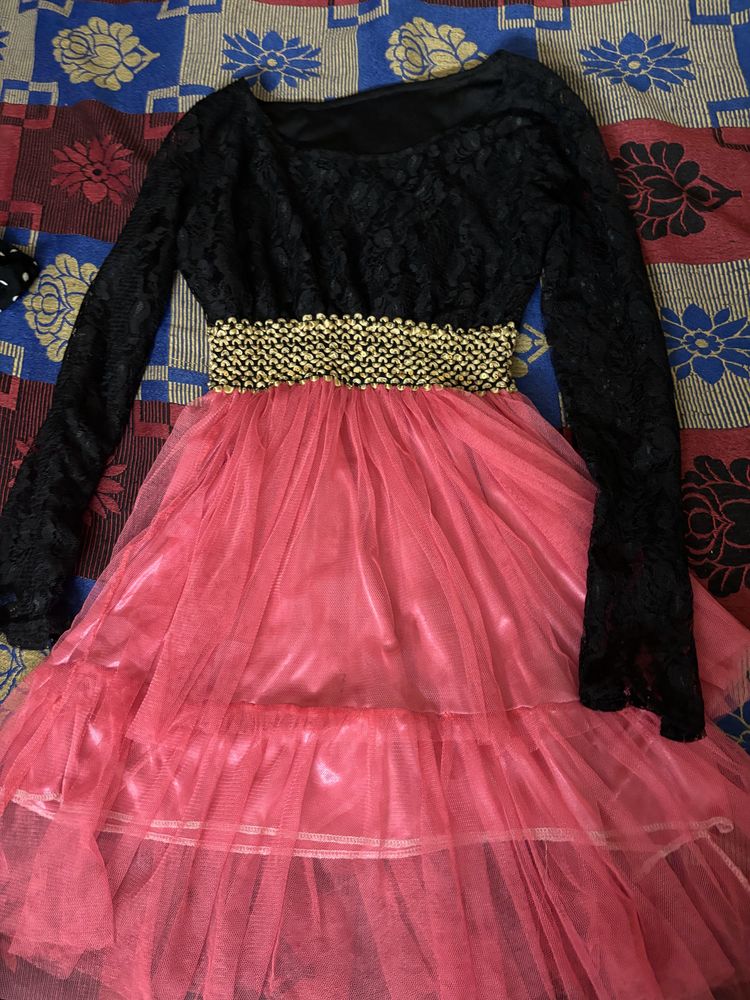 Dress For Women - Pink &amp; Black