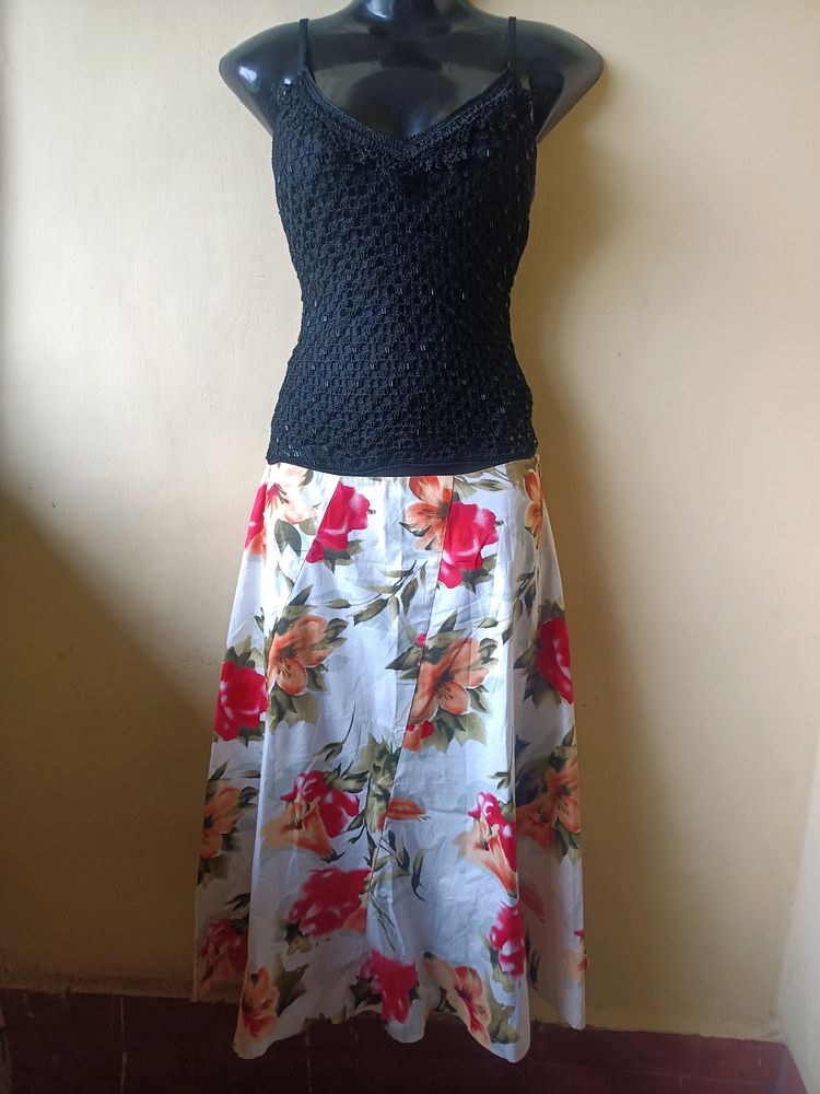 Floral Long Skirt