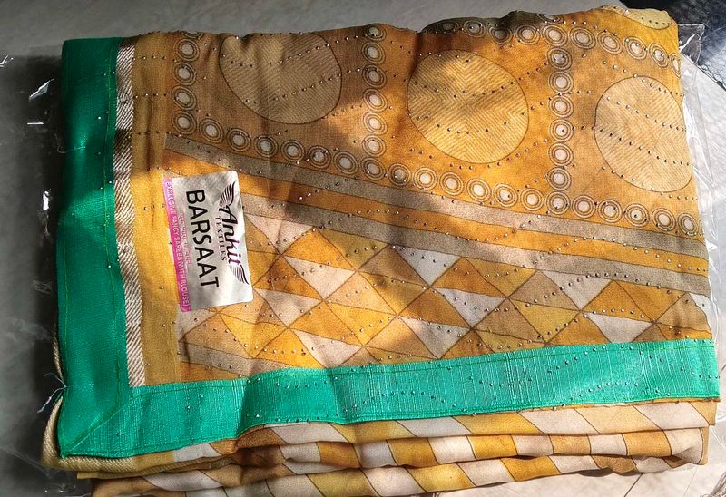 gold yellow Saree