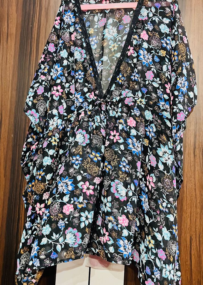 Chic Floral Kimono Tunic
